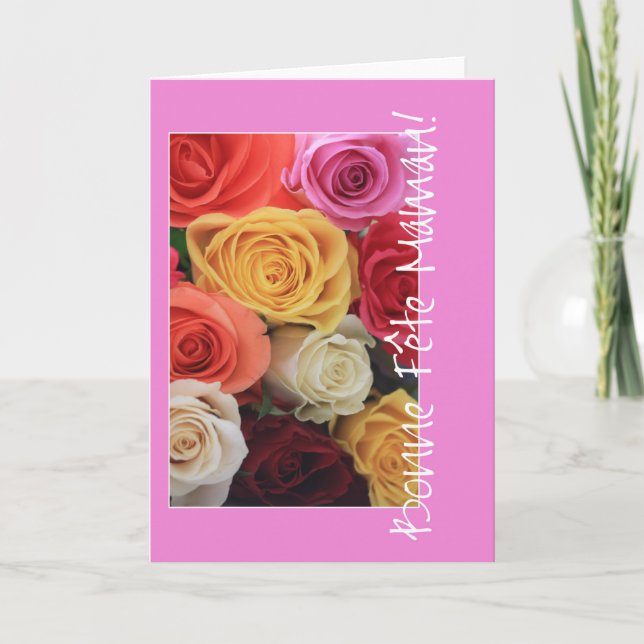 French mother's day rose card (Front)