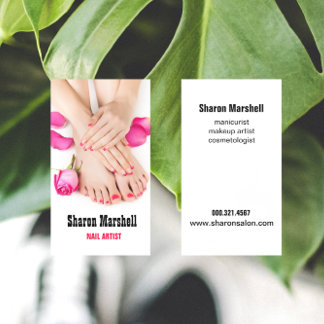 French Nails Manicurist Beauty Salon Spa Business Card