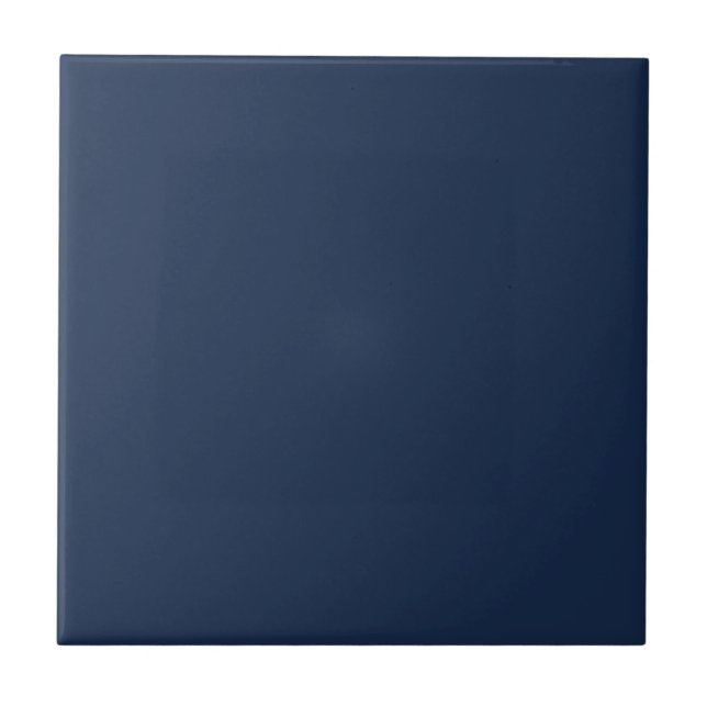 French Navy Blue Solid Colour Tile (Front)