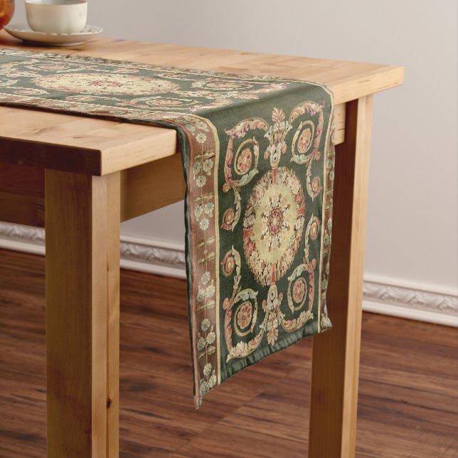 French Neoclassical Aubusson Short Table Runner (In Situ)