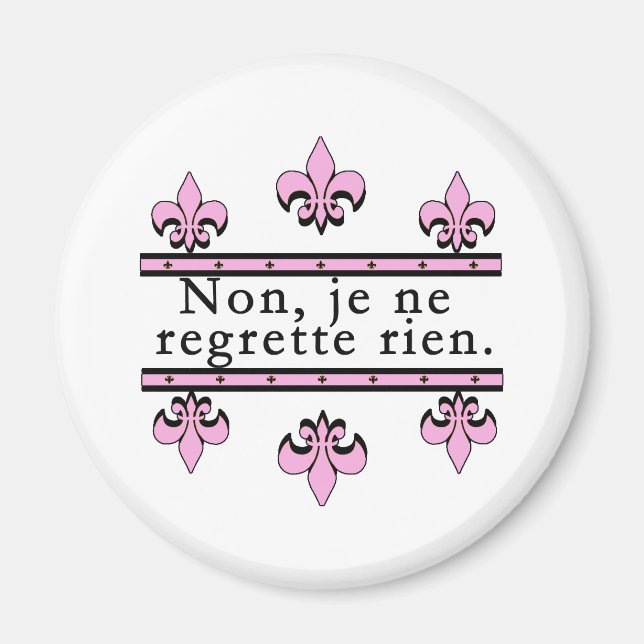 French No Regrets Products Magnet (Front)