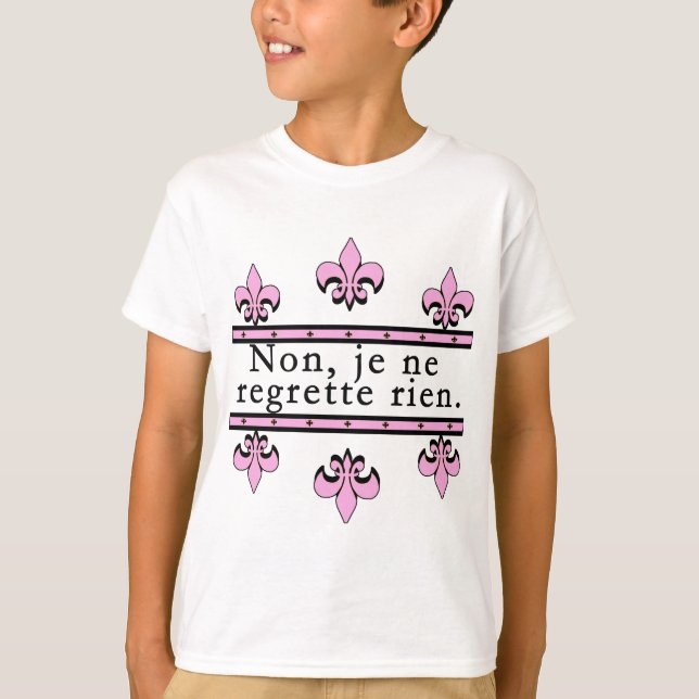 French No Regrets Products T-Shirt (Front)