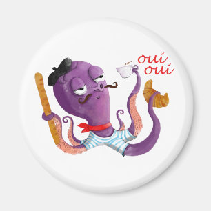 French Octopus Magnet