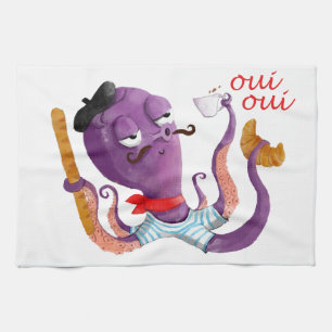 French Octopus Tea Towel