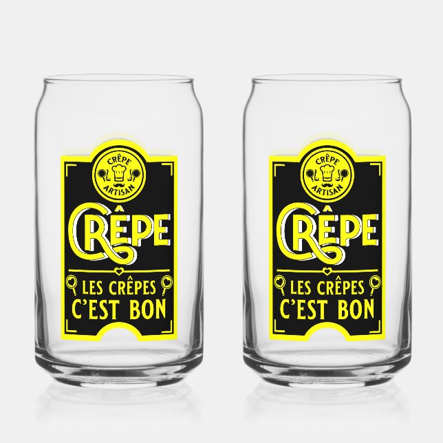 French Pancakes Can Glass (Front)