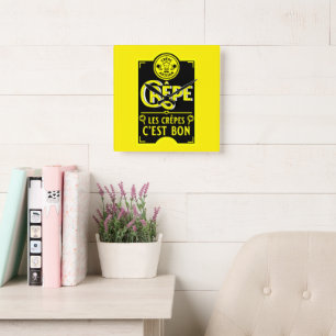 French Pancakes Square Wall Clock