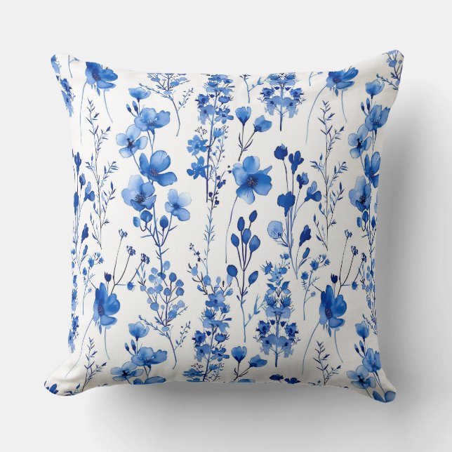 French Paper Wildflowers Pattern Design-98186 Cushion (Front)