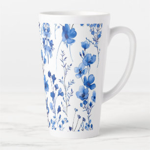 French Paper Wildflowers Pattern Design-98186 Latte Mug