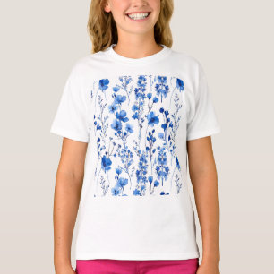 French Paper Wildflowers Pattern Design-98186 T-Shirt