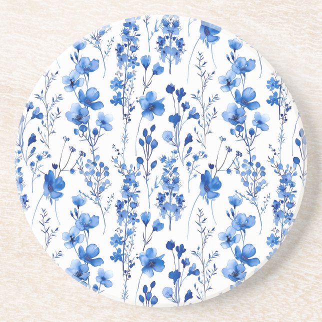 French Paper Wildflowers Patterns-98186 Coaster (Front)