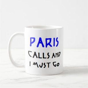 french paris calls coffee mug