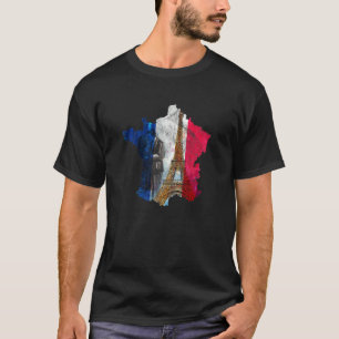 French Paris Eiffel Tower Marseille Bonjour Men T-Shirt