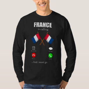 French Paris Eiffel Tower Marseille Bonjour Men T-Shirt