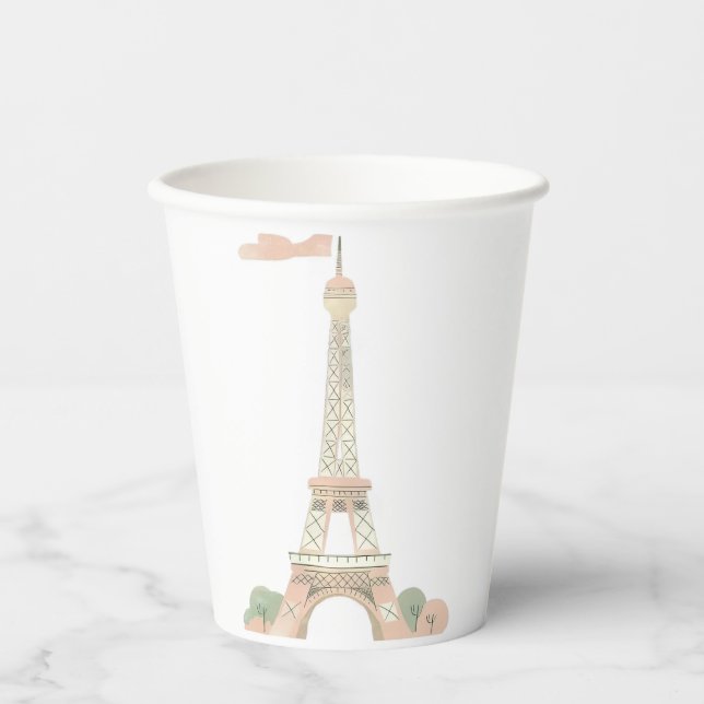 French Paris Patisserie Birthday Paper Cups (Front)