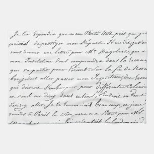 French Paris Script Tea Towel