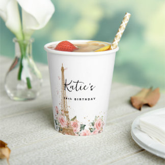 French / Paris theme party paper cup