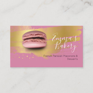 French Parisian Macarons & Desserts Business Card
