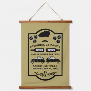 French Pastis Pétanque Hanging Tapestry