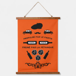 French Pastis Pétanque Hanging Tapestry
