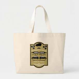 French Pastis Pétanque Large Tote Bag
