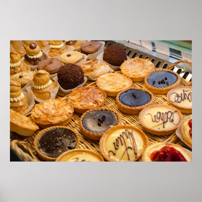 French Pastries, Paris, France Poster (Front)