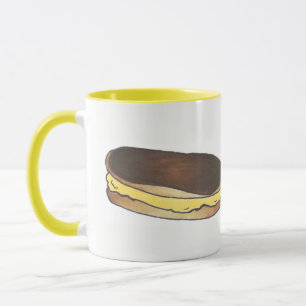 French Pastry Chocolate Custard Eclair Baking Food Mug