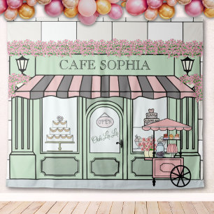French Patisserie Backdrop for a Paris theme event Tapestry