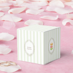 French Patisserie Boulangerie Macarons Mint Green  Favour Box
