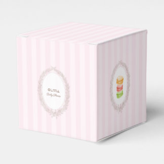 French Patisserie Boulangerie Macarons Pink Favour Box