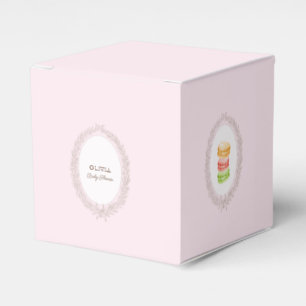 French Patisserie Boulangerie Macarons Pink  Favour Box