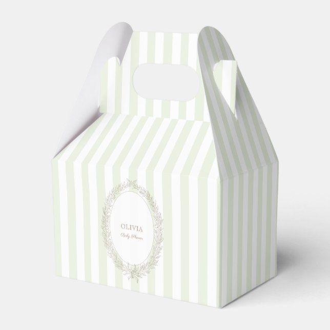  French Patisserie Boulangerie Mint Green  Favour Box (Front Side)