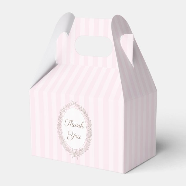  French Patisserie Boulangerie Pink Birthday Gift Favour Box (Front Side)