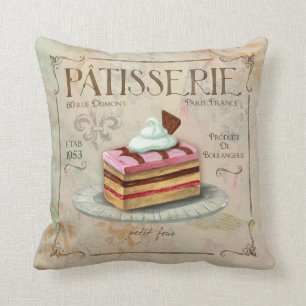 French Patisserie Pillow decor Petit Four