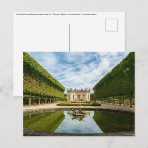 French Pavilion and French Garden in Versailles Postcard