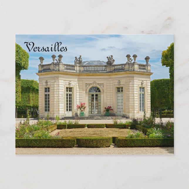 French Pavilion and French Garden in Versailles Postcard (Front)