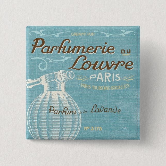 French Perfume 15 Cm Square Badge (Front)