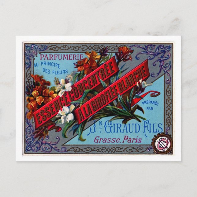 French Perfume Adverstisement Postcard (Front)