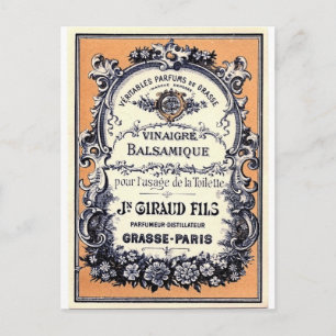 French Perfume Advertisement Postcard