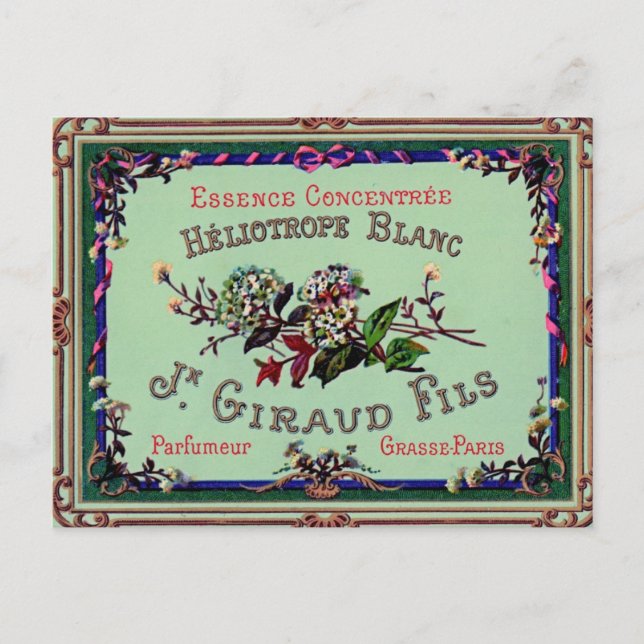 French Perfume Label PostCard (Front)