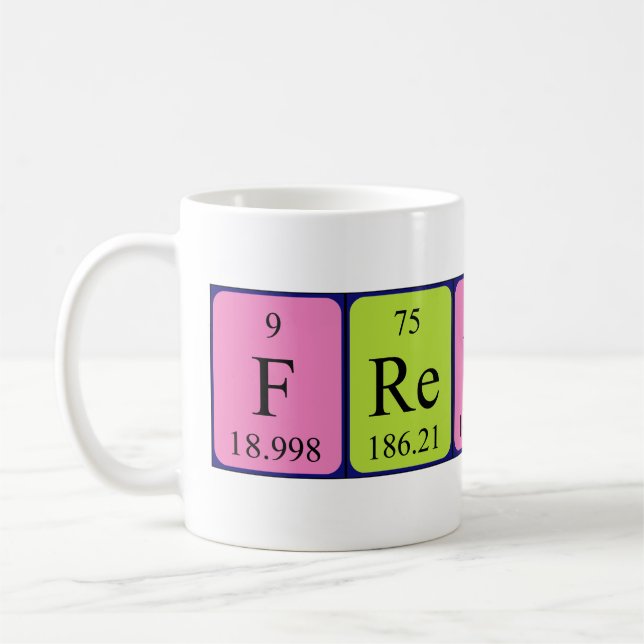 French periodic table patriotic mug (Left)