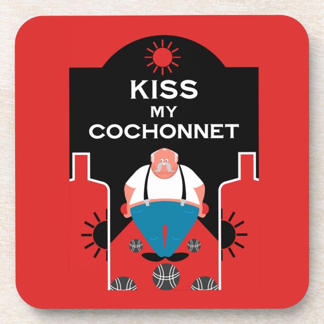 French Pétanque Bocce Coaster (Front)