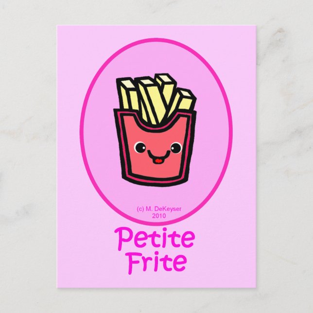 French - Pink Small Fry - French Fries Postcard (Front)