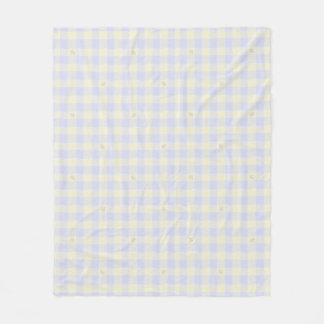 French Plaid with Fleur de Lis Fleece Blanket