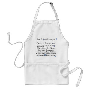 French Poets Adult Apron