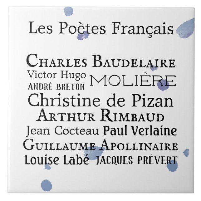 French Poets Tile (Front)