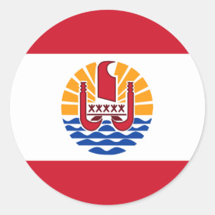 french polynesia classic round sticker