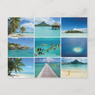 French Polynesia collage postcard