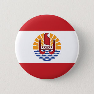 French Polynesia Flag 6 Cm Round Badge