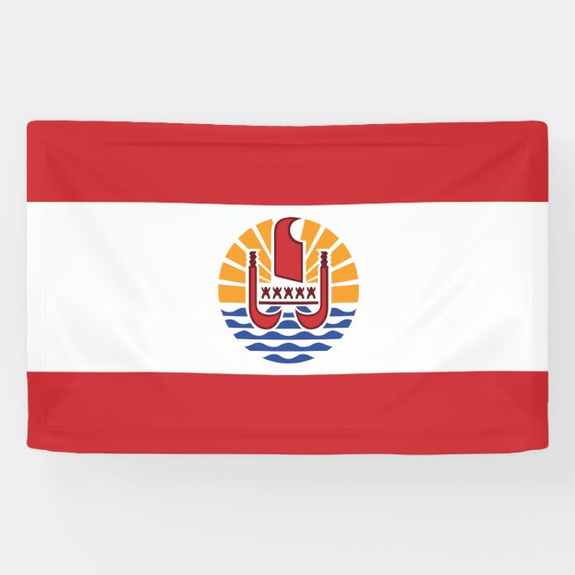 French Polynesia Flag Banner (Horizontal)