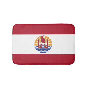 French Polynesia flag Bath Mat